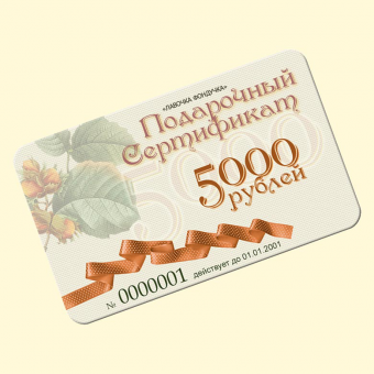 *Сертификат на 5000 руб.