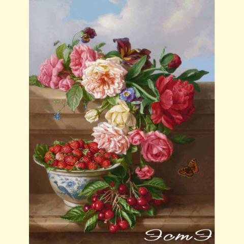 Скрин - компьютерное изображение схемы вышивки