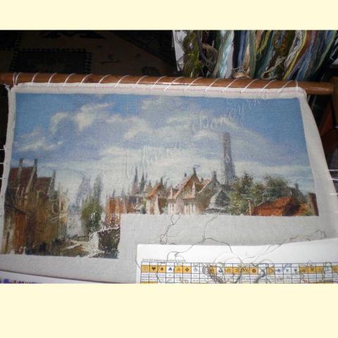 Вышивка - ткань: Линда 27 ct, техника: петит-поинт <br>Автор вышивки: Климантова Светална (Rebekka)