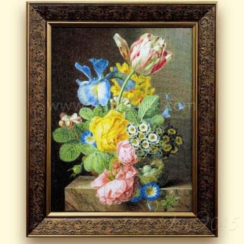 Оформленная вышивка - ткань: Лугана 25 ct, техника: петит-поинт <br>Автор вышивки: Свтелана Колесникова