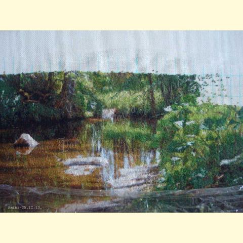 Вышивка - ткань: Линда 27 ct, техника: петит-поинт <br>Автор вышивки: Гугунаева Зарета (Amina)