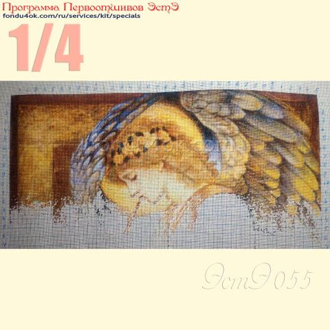 Вышивка - ткань: Линда 27 ct, техника: петит-поинт <br>Автор вышивки: Екатерина Мусатова (Gatto)<br>Программа Первоотшивов 2022, приз 1/4 работы