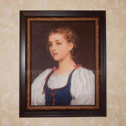 Оформленная вышивка  - ткань: Страмин-Конгресс 24 ct, техника: петит-поинт <br>Автор вышивки: Марина Зобова (MarinaZ)