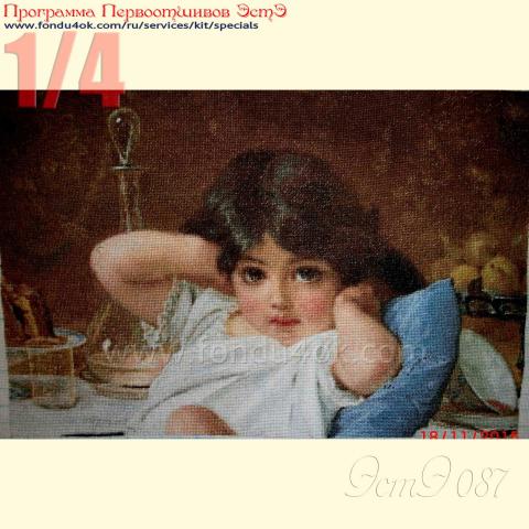 Вышивка - ткань: Лугана 25 ct, техника: петит-поинт <br>Автор вышивки: Мусина Эльмира (elishka)<br>Программа Первоотшивов 2015, приз 1/4 работы