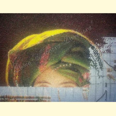 Вышивка - ткань: сетка ГобленСет 25 ct, техника: петит-поинт <br>Автор вышивки: Светлана Будилова (самаялучшая)<br>Программа Первоотшивов 2013, приз 1/4 работы