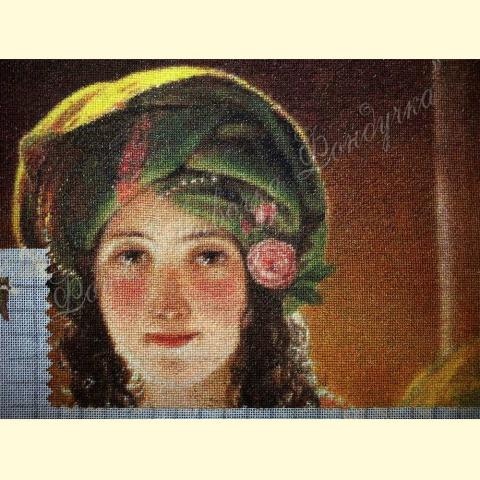 Вышивка - ткань: сетка ГобленСет 25 ct, техника: петит-поинт <br>Автор вышивки: Светлана Будилова (самаялучшая)<br>Программа Первоотшивов 2013, приз 1/4 работы