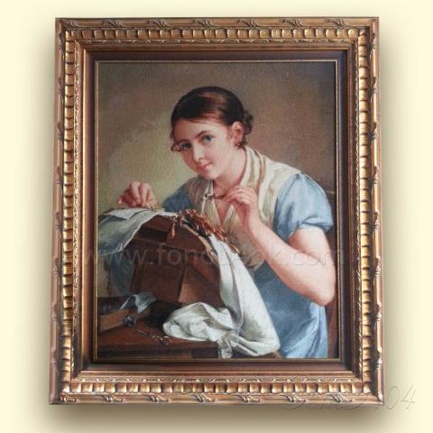 Оформленная вышивка  - ткань: Аида 18 ct, техника: крестик в 2 нитки<br>Автор вышивки: Ольга Титова (Titolg)<br>Программа Первоотшивов 2015, приз завершенная работа