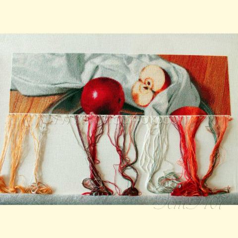 Вышивка - ткань: Аида 18 ct, техника: крестик в 2 нитки<br>Автор вышивки: Татьяна (Мадам-Лу)