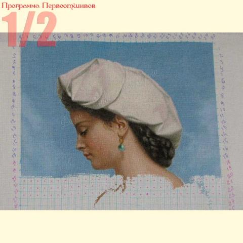 Вышивка  - ткань: Линда 27 ct, техника: петит-поинт <br>Автор вышивки: Екатерина Мусатова  (GattoC)<br>Программа Первоотшивов 2013, приз 1/2 работы