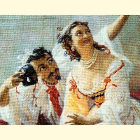 Вышивка  - ткань: Конгресс Страмин 24 ct, техника: петит-полукрест<br>Автор вышивки: Шевченко Ольга (Lelia)