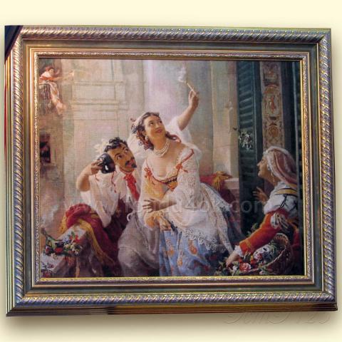 оформленная вышивка  - ткань: Лугана 25 ct, техника: петит-поинт <br>Автор вышивки: Ирина Парфенчик (kira75)