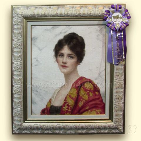 Оформленная вышивка  - ткань: Аида 20, , техника: крестик <br>Автор вышивки: Валентина (Pink_fish)<br>Программа Первоотшивов 2017, приз завершенная работа