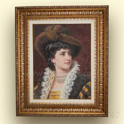 Оформленная вышивка - ткань: Лугана 25 ct, техника: петит-поинт <br>Автор вышивки: Елена Казаева (Ladotka)