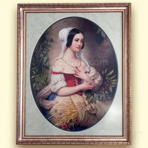 Оформленная вышивка - ткань: Аида 18 ct, техника: крестик <br>Автор вышивки: Надежда Полянская