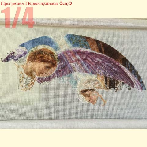 Вышивка - ткань: cетка 25 ct, техника: петит-поинт <br>Автор вышивки: Лариса (Лорис)<br>Программа Первоотшивов 2015, приз 1/4 работы