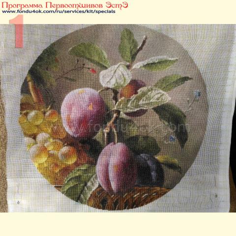 Вышивка  - ткань: Сетка гобеленовая 25 ct, техника: петит/полукрест <br>Автор вышивки: Мария Зубанова (marycia)<br>Программа Первоотшивов 2019, приз завершенная работа