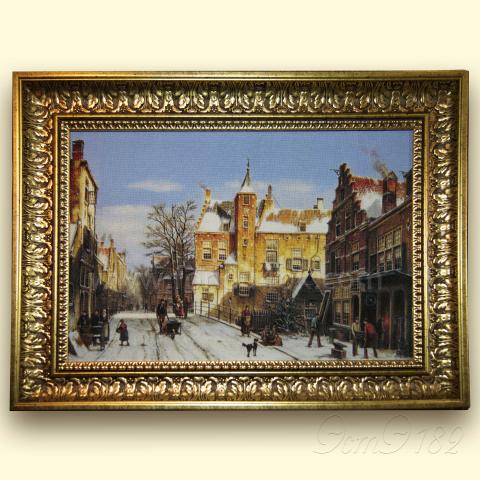 Оформленная вышивка - ткань: Страмин-Конгресс 24 ct, техника: петит/полукрест <br>Автор вышивки: Лада (Ladanya)