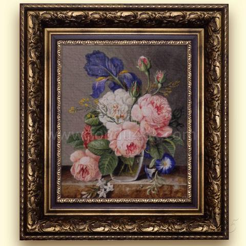 Оформленная вышивка - ткань: Конгресс-Страмин 24 ct, , техника: петит/полукрест <br>Автор вышивки: Елена (к@линка)