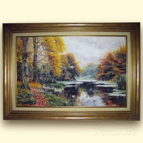 Оформленная вышивка  - ткань: Страмин-Конгресс 24 ct, техника: петит-поинт <br>Автор вышивки: Жмурова Екатерина  (evamur)