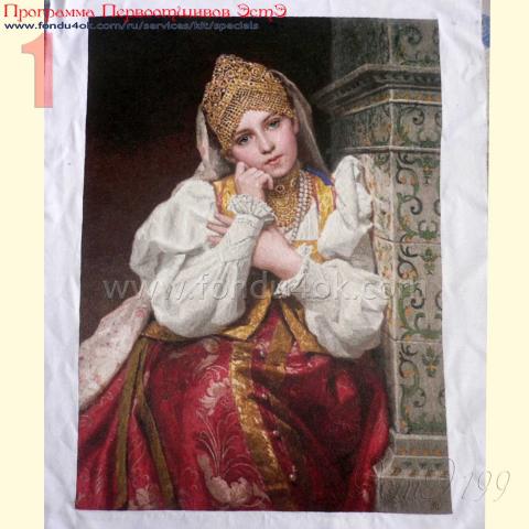 Вышивка  - ткань: Аида 18 ct, техника: крестик <br>Автор вышивки: Илона Тормосова (кукла)<br>Программа Первоотшивов 2016, приз завершенная работа