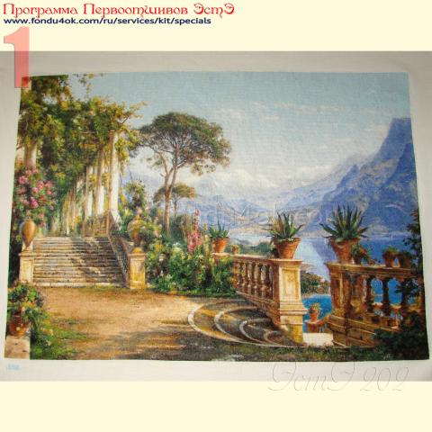 Вышивка - ткань: Аида 18 ct, техника: крестик в 2 нитки<br>Автор вышивки: Смирнова Светлана (sgarnyk)<br>Программа Первоотшивов 2018, приз завершенная работа