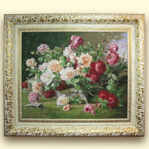 Оформленная вышивка - ткань: Аида 18 ct, техника: крестик <br>Автор вышивки: Аскерова Марина