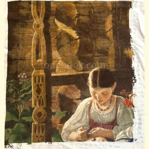 Вышивка - ткань: Аида 18 ct, техника: крестик в 2 нитки<br>Автор вышивки:Юлия Зайцева (luik)