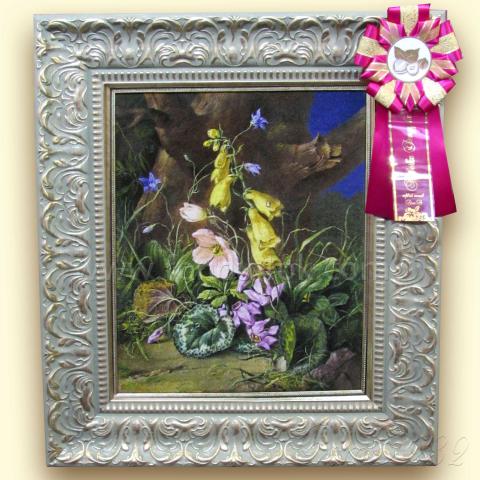 Оформленная вышивка  - ткань: Страмин-Конгресс 24 ct, техника: петит/полукрест <br>Автор вышивки:  Злата Кремез (zlataya)<!--:en-->Embroidery - fabric: Stramin-Congresse 24 ct, stitch type: petit-point <br>Author of the embroidery: Zlata Kremez (zlataya)