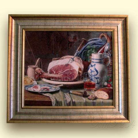 Оформленная вышивка  - ткань: Страмин-Конгресс 24 ct, техника: петит/полукрест <br>Автор вышивки: Злата Кремез (zlataya)