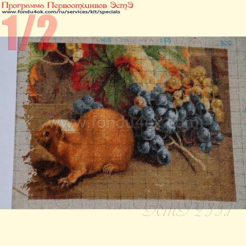 Вышивка - ткань: Конгресс 24 ct, техника: петит-поинт <br>Автор вышивки: Елена Ветрова (Elena_V)<br>Программа Первоотшивов 2016, приз 1/2 работы