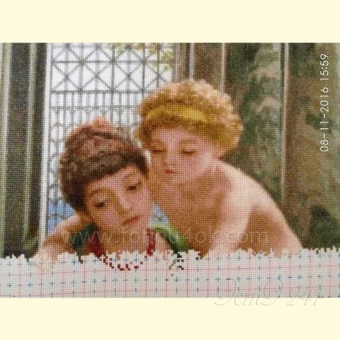 Вышивка - ткань: Аида 18 ct, техника: крестик в 2 нитки<br>Автор вышивки: Елена Сухарева (Леночек)