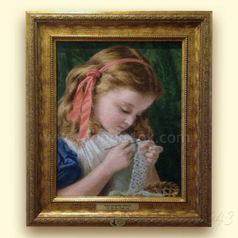 Оформленная Вышивка  - ткань: Конгресс-страмин 24 ct, техника: петит-полукрест <br>Автор вышивки: Светлана Дианова (Belle)