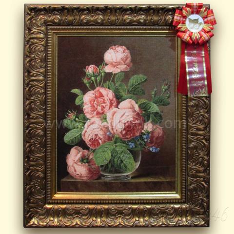 Оформленная вышивка - ткань: Белана 20 ct, техника: крестик в 2 нитки <br>Автор вышивки: Елена Казаева (Ladotka)