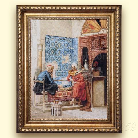 Оформленная вышивка - ткань: Лугана 25 ct, техника: петит-полукрест <br>Автор вышивки: Воинова Виолетта (Виола)