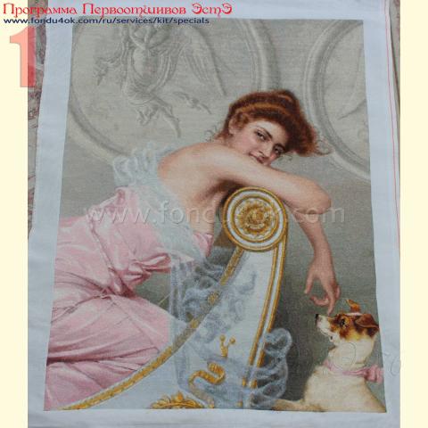 Вышивка  - ткань: Аида 18 ct, техника: крестик <br>Автор вышивки: Илона Тормосова (кукла)<br>Программа Первоотшивов 2018, приз завершенная работа