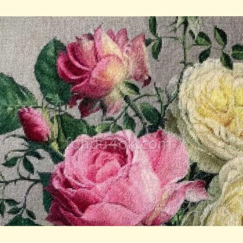 Вышивка - ткань: Страмин 24 ct, техника: петит-полукрест <br>Автор вышивки: Елена Неськина