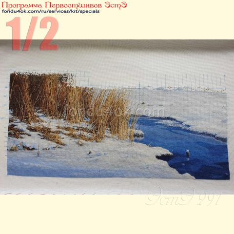 Вышивка - ткань: Конгресс Страмин 24 ct, техника: петит-полукрест <br>Автор вышивки: Татьяна Борисенко (Палома)<br>Программа Первоотшивов 2021, приз 1/2 работы