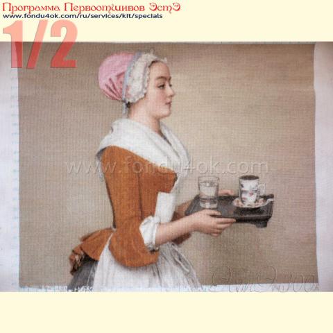 Вышивка - ткань: Аида 18 ct, техника: крестик <br>Автор вышивки: Илона Тормосова (кукла)<br>Программа Первоотшивов 2017, приз 1/2 работы