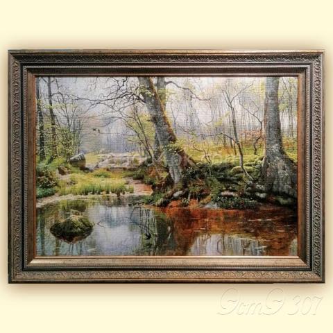 Оформленная вышивка - ткань: Хардангер 22 ct, техника: петит-полукрест <br>Автор вышивки: Анна Серебренникова