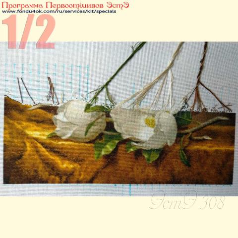 Вышивка - ткань: Страмин-Конгресс 24 ct, техника: петит/полукрест <br>Автор вышивки: Елена Ефимова<br>Программа Первоотшивов 2019, приз 1/2 работы
