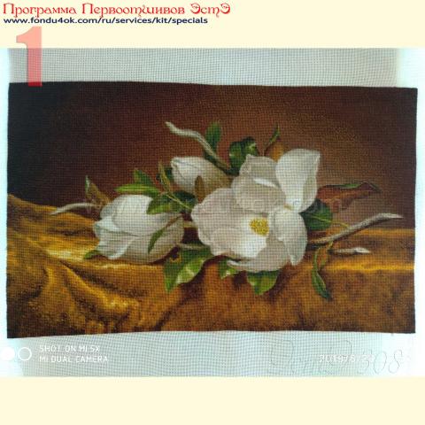 Вышивка - ткань: Страмин-Конгресс 24 ct, техника: петит/полукрест <br>Автор вышивки: Елена Ефимова<br>Программа Первоотшивов 2019, финиш