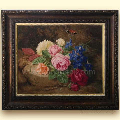 Оформленная вышивка  - ткань: Лугана 25 ct, техника: петит-полукрест<br>Автор вышивки: Алла Лебедева (A_I_L)