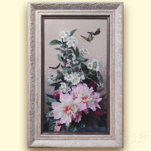 Оформленная вышивка - ткань: Страмин-Конгресс 24 ct, техника: петит/полукрест <br>Автор вышивки: Елена Матвеева (gbnelena)