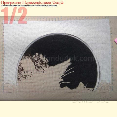 Вышивка - ткань: Линда 27 ct, техника: петит-поинт <br>Автор вышивки: Екатерина Мусатова (GattoC)<br>Программа Первоотшивов 2018, приз 1/2 работы