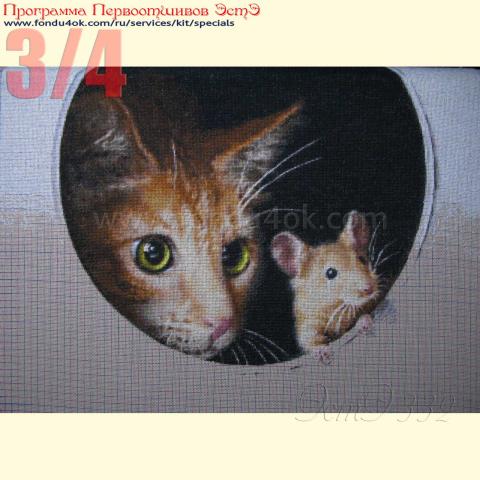 Вышивка - ткань: Линда 27 ct, техника: петит-поинт <br>Автор вышивки: Екатерина Мусатова (GattoC)<br>Программа Первоотшивов 2018, приз 3/4 работы