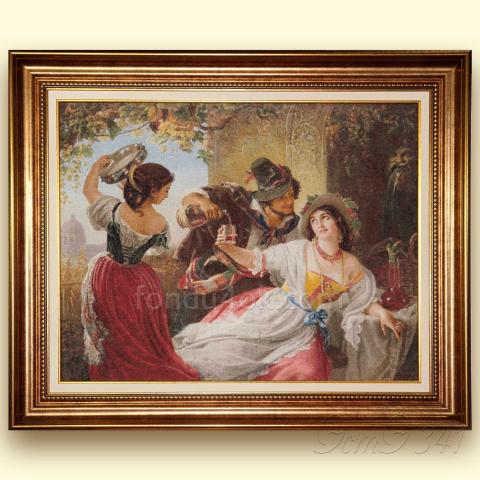 Оформленная вышивка - ткань: Сетка 25 ct, техника: петит-полукрест в 2 нитки<br>Автор вышивки: Ольга Тарасова (olya_tarasova_1958)<!--:en-->Embroidery - fabric: Setka 25 ct, stitch type: petit<br>Author of the embroidery: Olga Tarasova (olya_tarasova_1958)