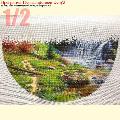 Вышивка - ткань: Конгресс-страмин 24 ct, техника: петит-полукрест <br>Автор вышивки: Татьяна Федина (tatusha)<br>Программа Первоотшивов 2022, приз 1/2 работы