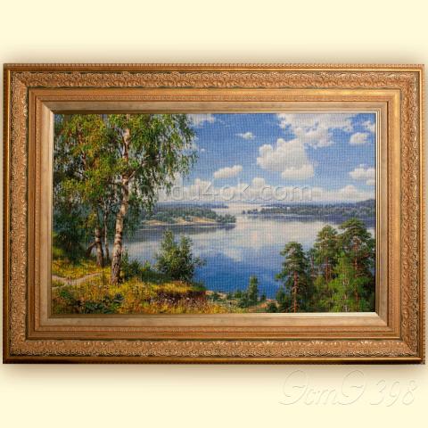 Вышивка в оформлении  - ткань: Аида 18 ct, техника: крест<br>Автор вышивки: Ольга Свидло