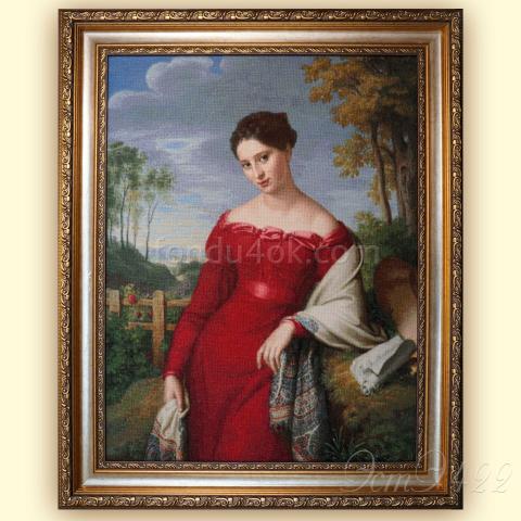 Оформленная вышивка - ткань: Аида 18 ct, техника: крестик в 2 нитки<br>Автор вышивки: Ирина Лемзина