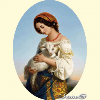 217 Итальянская пастушка (овал)